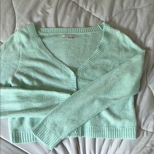 American Eagle Outfitters Green Cardigan Sweater